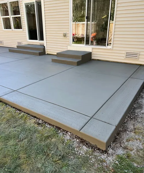 Broom Finish With Decorative Borders And Stair System in Snoqualmie 